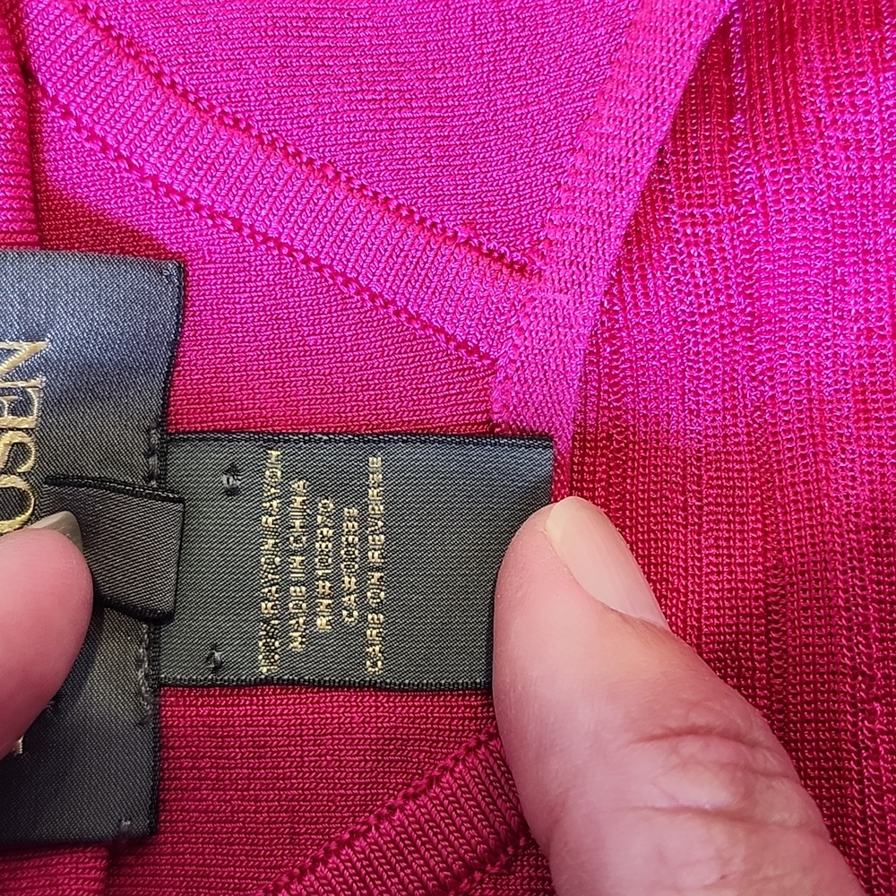 Zac Posen Womens Fuchsia Ruched Mini Dress Size Medium Bodycon Stretch - Picture 5 of 10